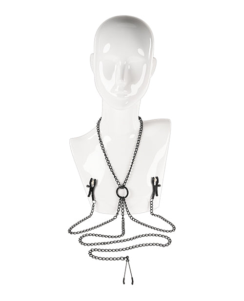 Load image into Gallery viewer, Saffron Chain Nipple to Clit Set - Black