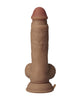 Afbeelding laden in Galerijviewer, Shaft Flexskin Liquid Silicone 7.5" Vibrating Dong w/Balls - Oak