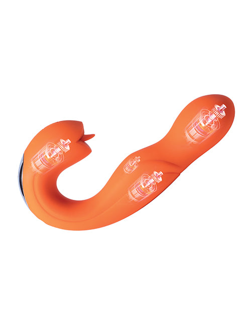 Ladda bilden i Galleri Viewer, Joi Pro Rotating Head G-Spot Vibrator & Clit Licker w/Remote - Orange