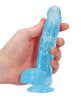 Load image into Gallery viewer, Shots RealRock Realistic Crystal Clear 6" Dildo w/Balls - Blue
