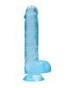 Load image into Gallery viewer, Shots RealRock Realistic Crystal Clear 6" Dildo w/Balls - Blue