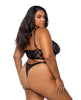 Φόρτωση εικόνας στο πρόγραμμα προβολής Gallery, Playboy Bunny Charm Mesh Bralette w/Thong 2 pc Set - Black 1X