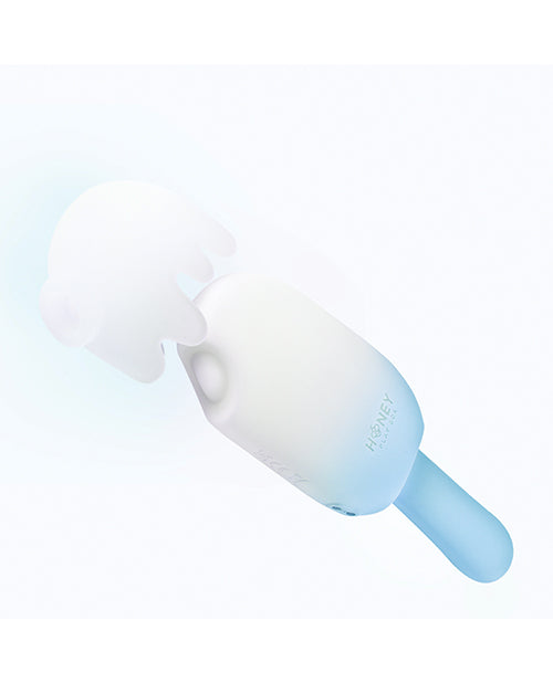 Bild in den Galerie-Viewer laden, Bite Me Sucking, Tapping & Vibrating Cream Pop Stimulator - Blue/White