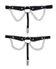 Load image into Gallery viewer, Sex And Mischief Chain Lace Garters With Center Ring And Draped Chains
