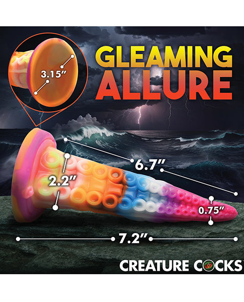 Load image into Gallery viewer, Creature Cocks Luminoctopus Glow-in-the-Dark Tentacle Dildo - Rainbow