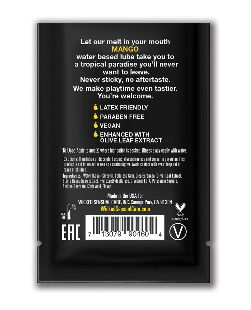 Carica l'immagine nel visualizzatore Galleria, Wicked Sensual Care Water Based Lubricant - .1 oz Mango
