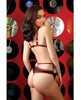 Load image into Gallery viewer, Vibes Creepin' it Real Caged Bralette & Thong Panty Black M/L