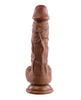 Bild in den Galerie-Viewer laden, Evolved 8" realistischer Dildo mit Hoden - Dunkel