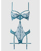 Indlæs billede i gallerifremviser, Nova Lace Teddy w/Garters - Jade Blue MD