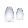 Carica l'immagine nel visualizzatore Galleria, Glass 2 Piece Yoni Eggs Set Clear For Pelvic Floor Exercise