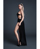 Cargue la imagen en el visor de la galería, Allure Take Me Latex Look Vinyl and Mesh Teddy w/Attached Skirt - Black LG