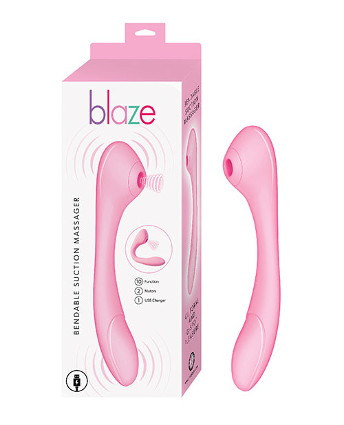 Load image into Gallery viewer, Blaze Bendable Suction Massager - Pink