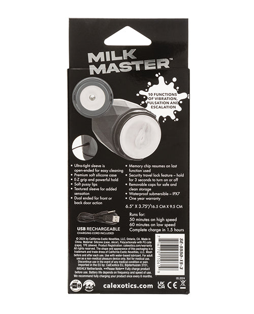 Carregar imagem no visualizador da Galeria, Milk Master Vibro Squeeze Pussy Stroker - Black