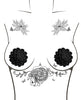 Ladda bilden i Galleri Viewer, Neva Nude Burlesque Nightfall Roses Reusable Silicone Pasties- Black O/S