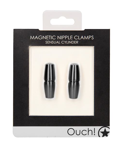 Cargue la imagen en el visor de la galería, Shots Ouch Sensual Cylinder Magnetic Nipple Clamps - Black
