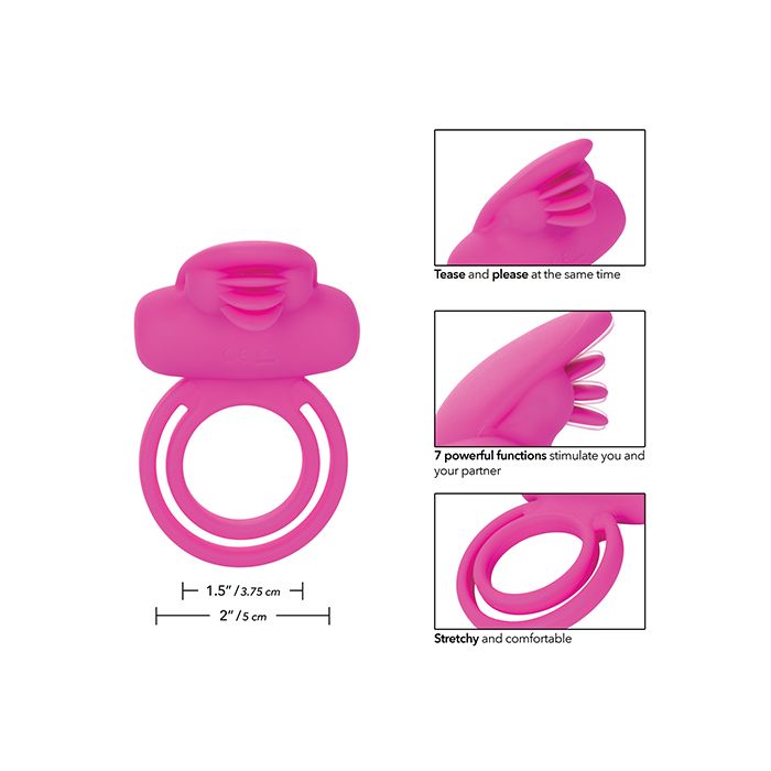 Load image into Gallery viewer, Silicone Rechargeable Dual Clit Flicker Enhancer - Pink