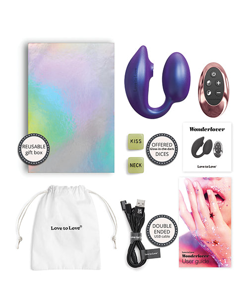 Încărcați imaginea în vizualizatorul Galerie, Love to Love Wonderlover Dual Stimulator - Iridescent Night
