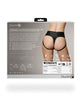 Charger l'image dans la visionneuse de la galerie, Shots Ouch Vibrating Strap On Thong w/Removable Rear Straps - Black XS/S