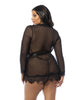 Ladda bilden i Galleri Viewer, Provence Short Robe - Black 1X/2X