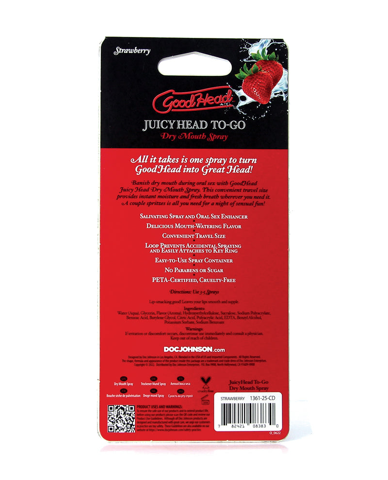 Indlæs billede i gallerifremviser, GoodHead Juicy Head Tør Mund Spray To Go - 0,30 oz Jordbær