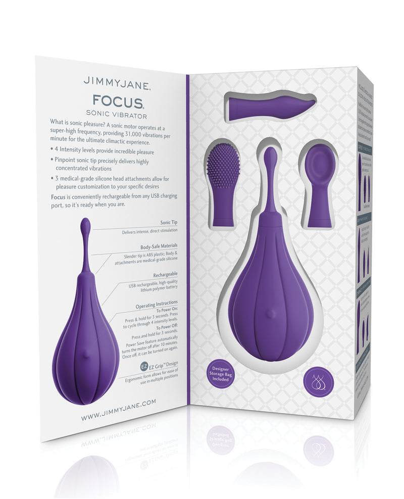 Load image into Gallery viewer, JimmyJane Focus Sonic Vibrator - Purple