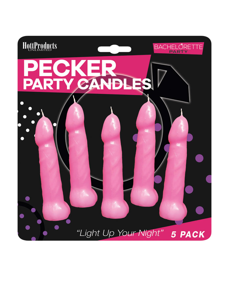 Charger l'image dans la visionneuse de la galerie, Bachelorette Party Pecker Party Candles - Pink Pack of 5