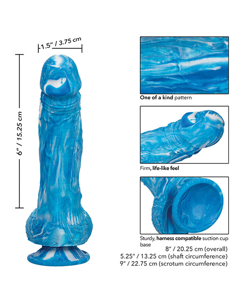 Load image into Gallery viewer, Twisted Love Twisted Silicone Dong - Blue