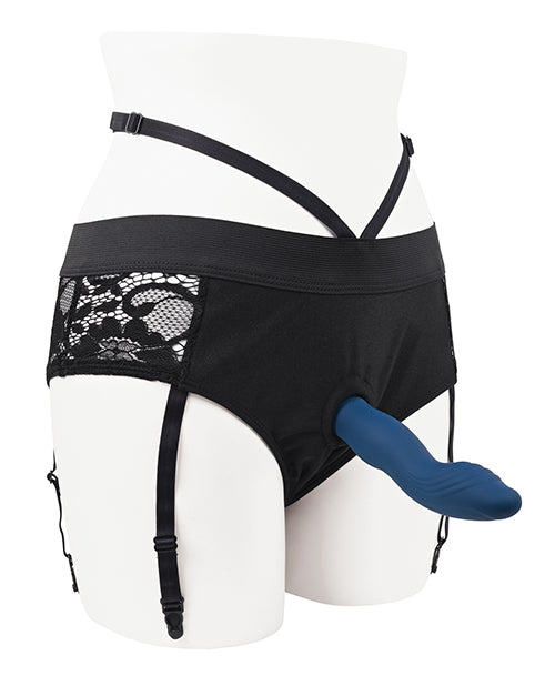 Charger l'image dans la visionneuse de la galerie, Gender X Vibromasseur à double moteur avec harnais et sangle - Bleu