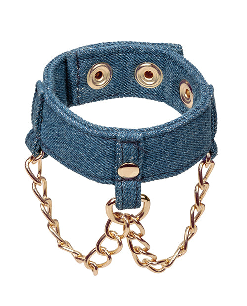 Afbeelding laden in Galerijviewer, Ride 'Em Premium Denim Collection Wrist Cuffs