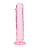 Lataa kuva gallerian katseluohjelmaan, Shots RealRock Crystal Clear 7" Straight Dildo w/Suction Cup - Pink