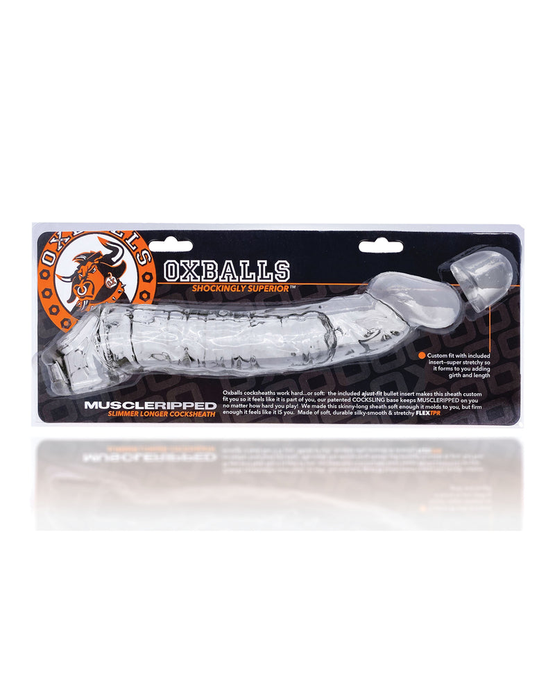 Cargue la imagen en el visor de la galería, Oxballs Muscle Ripped Cocksheath - Clear