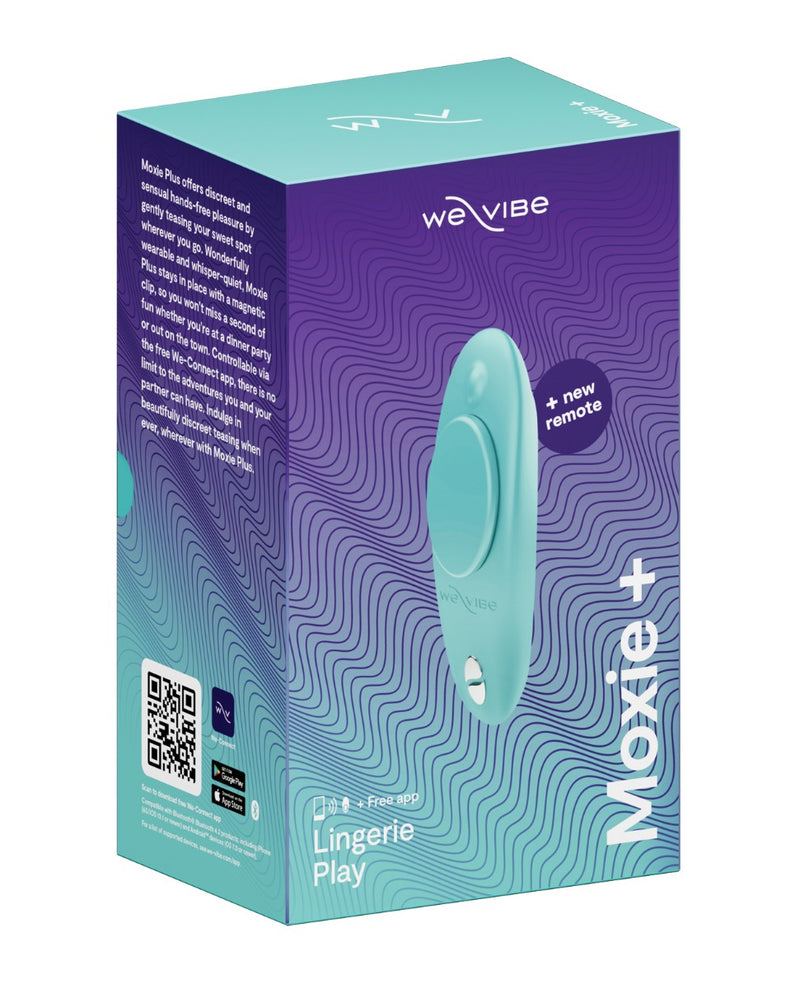 Load image into Gallery viewer, We Vibe Moxie Plus Panty Vibe Aqua With Remote For Hands Free Pleasure