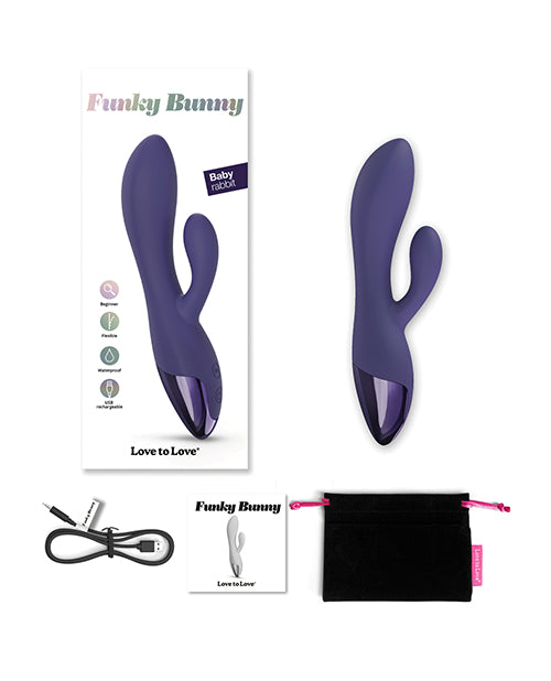 Cargue la imagen en el visor de la galería, Love to Love Funky Bunny Small Rabbit - Midnight Indigo
