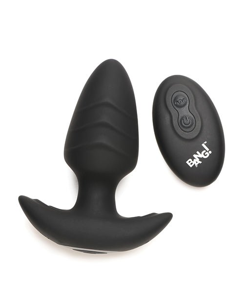 Afbeelding laden in Galerijviewer, Bang! Rotating & Vibrating Tapered Butt Plug w/Remote - Black