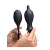 Lataa kuva gallerian katseluohjelmaan, Master Series Dark Inflator Inflatable Silicone Anal Plug - Black