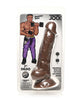 Carica l'immagine nel visualizzatore Galleria, Curve Toys Fantasy Jock Weightlifting Wesley 7 Inch Dildo With Balls Dark Realistic PVC Harness Compatible Suction Cup
