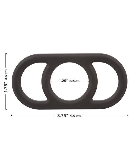 Afbeelding laden in Galerijviewer, Alpha Liquid Silicone Commander Cock Ring - Black