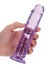 Załaduj obraz do przeglądarki galerii, Shots RealRock Crystal Clear 7" Prosty dildo z przyssawką - Fioletowy