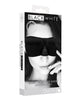 Load image into Gallery viewer, Shots Ouch Black & White Satin Curvy Eye Mask w/Elastic Straps - Black