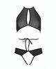 Cargue la imagen en el visor de la galería, Allure Marley Mesh Peek A Boo Top & Open Panty Black S/M