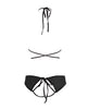 Cargue la imagen en el visor de la galería, Allure Marley Mesh Peek A Boo Top & Open Panty Black S/M