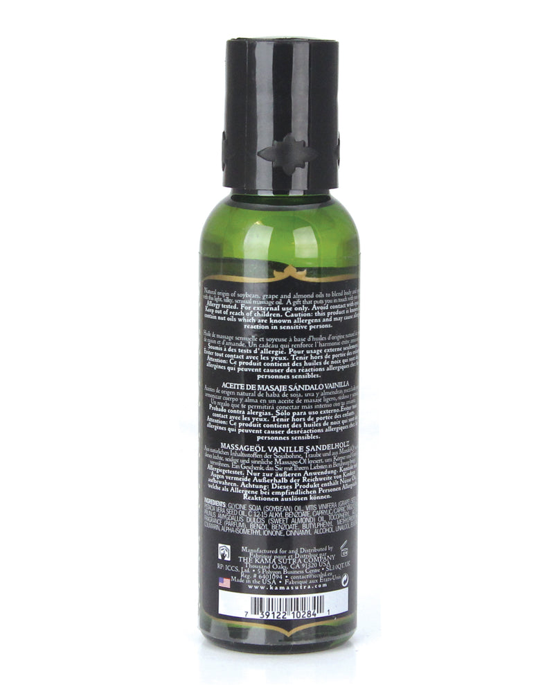 Lataa kuva gallerian katseluohjelmaan, Kama Sutra Naturals Hierontaöljy - 2 oz Vanilja Sandaalipuu