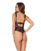 Carregar imagem no visualizador da Galeria, Lace Teddy w/Padded Underwire Cups & Removable Neck Accent - Black LG