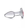 Load image into Gallery viewer, Booty Sparks Red Heart Gem Glass Anal Plug - Small