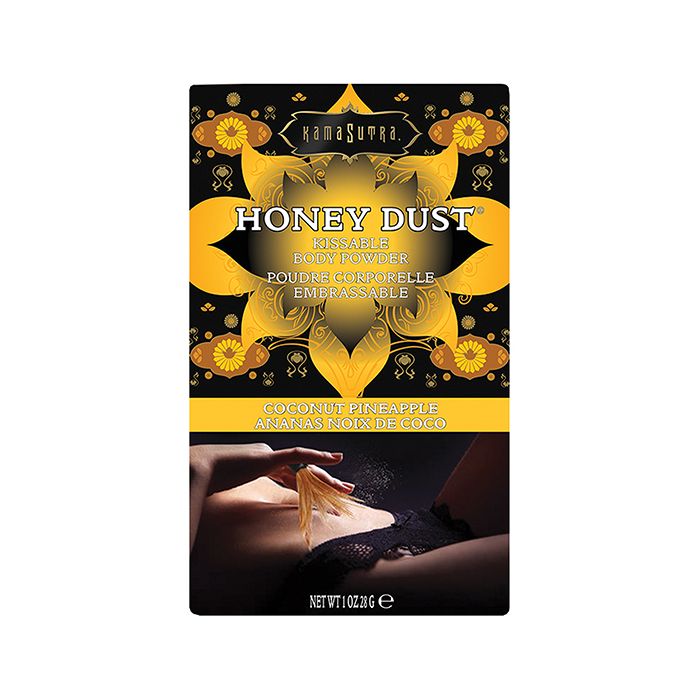 Afbeelding laden in Galerijviewer, Kama Sutra Honey Dust 1 Oz Coconut Pineapple With Feather Applicator