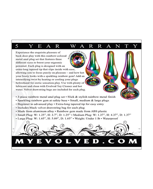 Încărcați imaginea în vizualizatorul Galerie, Evolved Rainbow Metal Plug Set