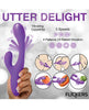 Załaduj obraz do przeglądarki galerii, Inmi Tri-Flick Flicking Rabbit Vibrator - Purple