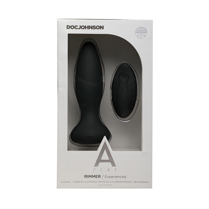Załaduj obraz do przeglądarki galerii, A Play Rimmer Experienced Rechargeable Silicone Anal Plug w/Remote - Black