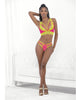 Lataa kuva gallerian katseluohjelmaan, Festival Wear Strappy Lace Top & G-String Neon LG