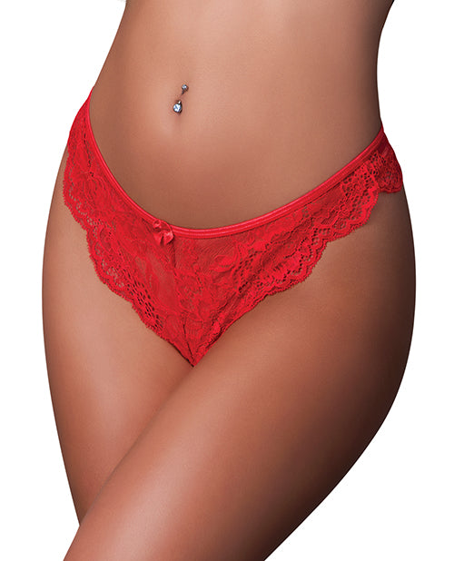 Carica l'immagine nel visualizzatore Galleria, Sugar High Split Crotch Panty - Red L/XL